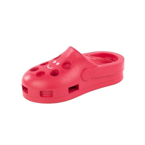 Fuzzl Clog Treat Toy for Dogs – Natural Rubber Chew Toy – Durable, Interactive Enrichment Feeder – Eco-Friendly, Non-Toxic & Dishwasher Safe – Red - style: Clog Red