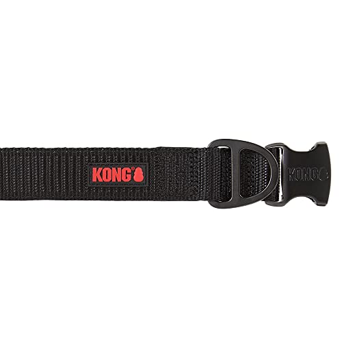 KONG Max HD Ultra Durable Neoprene Padded Dog Collar (Medium, Black)