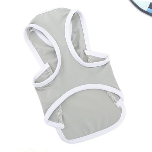 PAIDEFUL Cooling Dog Shirt for Small Dogs Summer Pet UV Sun Protection Vest Lightweight Breathable Doggie Tank Top Soft Stretchy Puppy T-Shirts Solid Cat Apparel Chihuahua Clothes D-Ring,Gray,M - color: gray, size: M