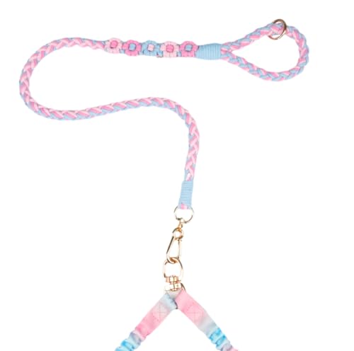 Dual Dog Leash,Double Dog 360 Swivel No Tangle Walking Leash,Comfortable Shock Absorbing Reflective Bungee for Two Dogs (Cotton Candy Dream) - color: Cotton Candy Dream