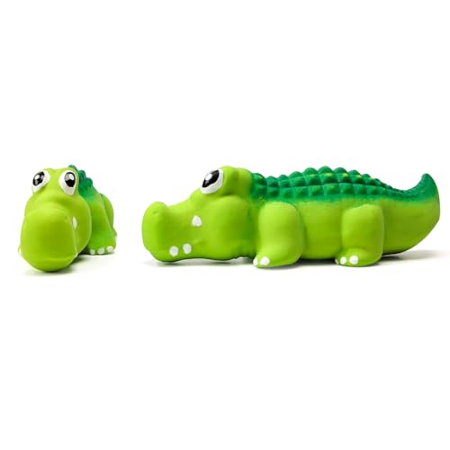 Squeaky Dog Toys for Medium Dogs, Soft Latex Squeaky Dog Ball, Cute Funny Squeak Crocodile Pet Toys - color: Crocodile - 3 Pack, size: Medium