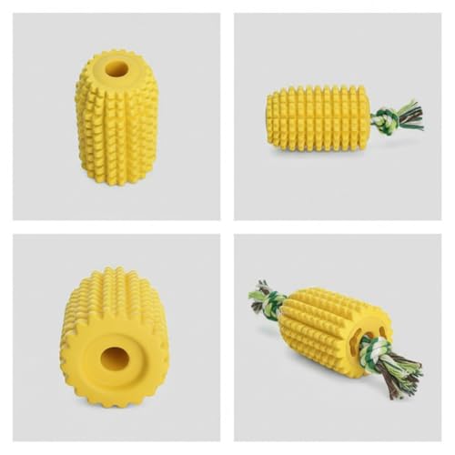 Durable Corn Rope Dog Toy: Aggressive Chewer Indestructible Puppy Teething Toy for Large Dogs with Rope Tug Dental Support Corn Cob Shape
