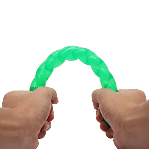 Dog Chew Toys 11'' Long for Small/Medium Dogs Aggressive Chewers, Rubber Puppy Dog Rope Toys Knot Dental Teething Toys Almost Indestructible Washable - size: 11''