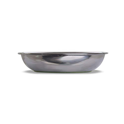 Van Ness Pets Whisker-Friendly Stainless Steel Cat Bowl, Wide Saucer Style Dish, 8 OZ, Natural - size: 8 Ounce
