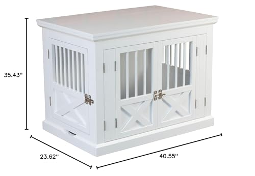 zoovilla Merry Products Triple Door Medium Dog Crate, Color White - color: White