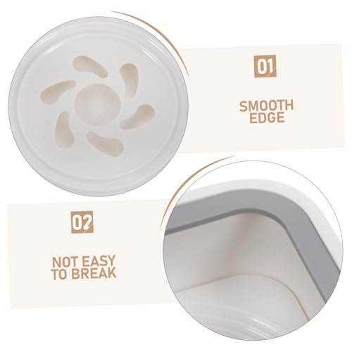 Toddmomy Floating Pet Water Bowl for Cats and Small Dogs Spill Design Material for Home Use - color: White