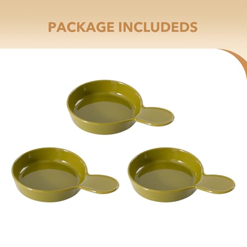 Havniva Ceramic Cat Bowl Whisker Friendly 5.5” Cat Dishes Shallow Cat Food Bowl Anti-Slip Pet Water Bowls for Indoor Cats, Wide Cat Food Dish Prevent Whisker Fatigue (3 Pack) - color: Matcha Green - C