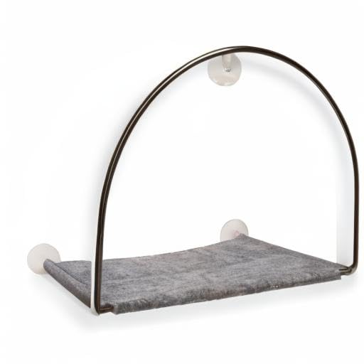 Cloud Nine Window Cat Hammock by Tuft & Paw, Designed for Strength with 3 Suction Cup 30 lb Weight Support, Beds for Indoor Cats