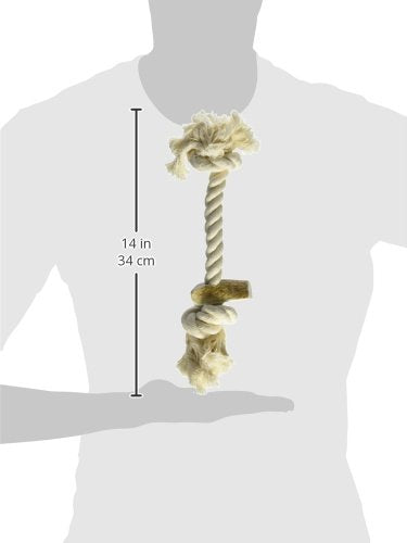 BIG SKY ROPE TOY W/ANTLER 3/4" X12" WHITE