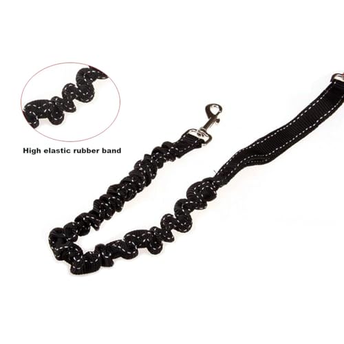 39.30Inch Bungee Dog Leash Waist,Hands Free Dog Leash Slip for Walking Hiking Running (Lumbar Waist Belt 26"-43")