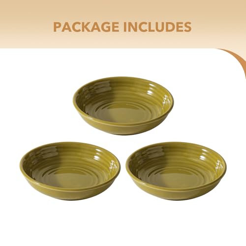 Havniva Ceramic Cat Bowl Whisker Friendly 5.5” Cat Dishes Shallow Cat Food Bowl Anti-Slip Pet Water Bowls for Indoor Cats, Wide Cat Food Dish Prevent Whisker Fatigue (3 Pack) - color: Matcha Green - A