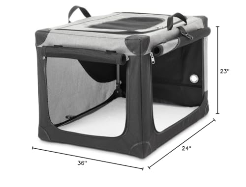 EveryYay by Petco Going Places Stow & Go Portable Canvas Dog Crate 36" L X 24" W X 23" H - size: 36.0"L x 24.0"W x 36.0"H