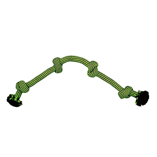 Jolly Pet Knot-N-Chew 4 Knot Green/Black Small/Medium - color: 4 Knot, size: Small/Medium