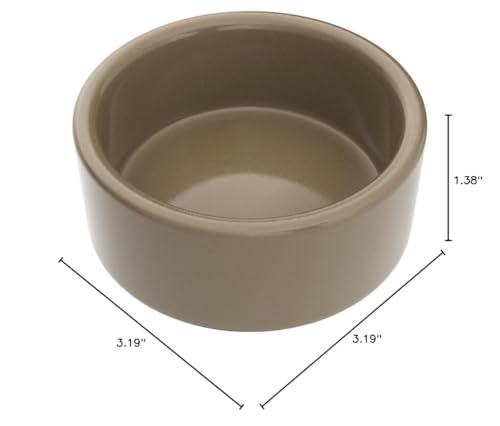 Kaytee Stoneware Ceramic Pet Hamster Bowl, Brown, 3-Inch - size: 3 in