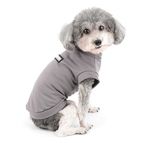Zunea Small Dogs Shirts Quick Dry Summer T-Shirts Cooling Puppy Clothes Soft Sleeveless Vest Tank Top Breathable Stretchy Pet Girls Boys Chihuahua Apparel Sun Protection for Hot Weather Darkgray XL - color: darkgray, size: XL