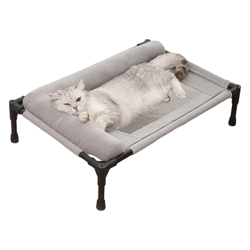 Elevated Dog Beds - Cooling Breathable Outdoor Dog Bed, Washable Pet Sofa for Sleeping Play | Summer Hot Weather Puppy Senior Kitty Bunny Home Bedroom Living Room Offices Patio Backyard - color: Gray