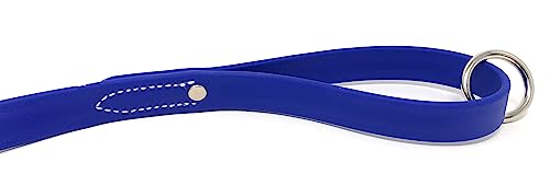 Regal Dog Products Waterproof Leash – 5 ft. Blue Dog Leash with Easy to Use Collar Hook, Lightweight, and Proof Training Pet Lead with Vinyl-Coated Webbing for Small, Medium, Large, or XL Dogs - color: Blue