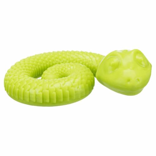 Trixie Snack Coiled Snake Dog Puzzle Toy for Dogs, Dog Enrichment Toy, Interactive Chew Toy, Treat Dispenser, 7" (18cm) - style: Rolled up