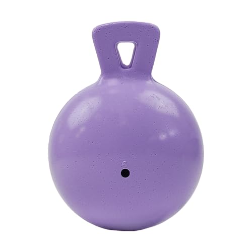 Jolly Pets Tug-n-Toss Heavy Duty Dog Toy Ball with Handle, 6 Inches/Medium, Light Purple - color: Light Purple, size: Medium (6 in)