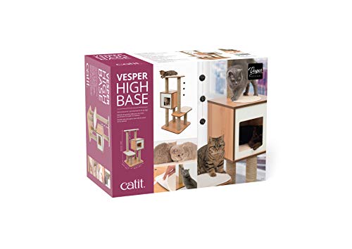 Vesper Cat Tree, High Base, Walnut, 52045 - color: Walnut
