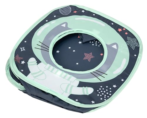 Kitty City Galactic-Themed Pop-Up Cat Play Cube, Collapsible Indoor Cat Hideout with Peekaboo Openings, Lightweight Foldable Cat Cube for Play & Lounging - color: M) Galactic Cube House