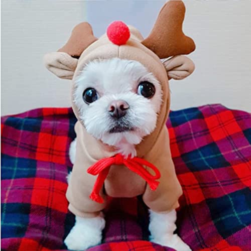 Pet Clothes Dogs Hoodie Sweatshirt - Elk Fruit Shape Cold Weather Clothes Costume Outfit for Puppy Cats Small MediumDog (Small) - color: Elk, size: Small