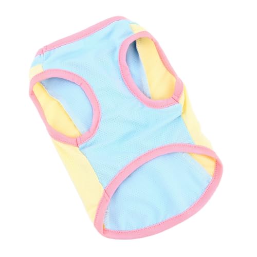 PAIDEFUL Summer Cooling Dog Shirt for Small Dogs Breathable Mesh Pet T-Shirts UV Sun Protection Puppy Vest Soft Lightweight Doggie Tank Top Fashion Chihuahua Tee Clothes Cat Apparel D-Ring,Blue,S - color: blue, size: S