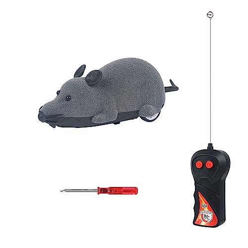 LUVI Fusicase Toys,Fusicase Fashion Cool Style New Remote Control Rat Mouse Wireless Toy for Cat Kitten Dog Pet Novelty Gift Trick/Playing with Cat(Gray)