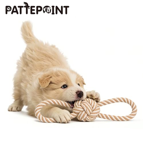 Dog Rope Toy for Small Dog 5pcs, Natural Chew Toys for Puppy, Medium & Small Dogs, Tug of War Rope for Puppies Clean & Relieve Teething - size: 5pcs