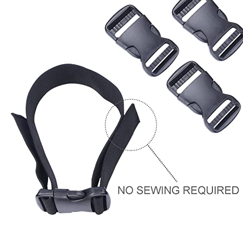 CooBigo 10 Pack 2" Plastic Side Release Buckle Dual Adjustable Outdoor Camping Tactical Backpack Belt Strap Webbing Bag Hardware Accessories 2" Dual Release Buckle Black - color: E#: 2"(10pcs)