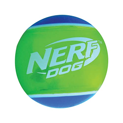 Nerf Dog Rubber Tennis Ball Squeak Toy, Durable, Water-Resistant, 2.5in, 2 Pack