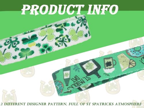 St Patricks Day Dog Collar 2 Pack, Shamrock Dog Collar Green for Medium Dogs - color: St Patricks Day, size: M