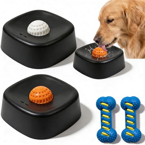 2026 Upgraded Slow Feed Liquid Dog Bowls, Anti-Slip Dog Lick Bowl with Roller Ball, Interactive Liquid Treat Dog Bowls, Bone Broth Dog Lick Bowls for Dogs and Cats (2PC-C) - color: 2PC-C