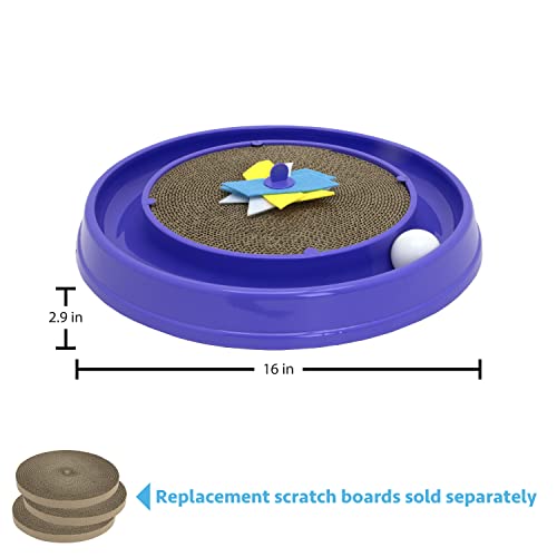 Kitty City Cat Scratchers - Cat Scratching Pad & Ball Track Scratcher - color: A) XL Scratcher
