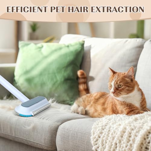 Cat Bed for Desk - Equipped with a multifunctional brush for hair removal. 360° Rotating & Height Adjustable Cat Hammock Supports Up to 50 lbs, Removable & Washable, Nest Bed Attachment Round Hammock