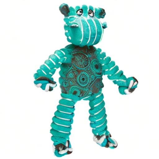 KONG Floppy Knots - Durable No‑Stuffing Squeaky Rope & Plush Dog Toy - for Teething, Playing (Hippo, Small/Medium) - color: Hippo, size: Small/Medium