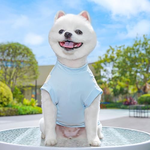 Sun Protection Dog Shirt Breathable Quick-Drying Ice Silk Dog Cooling T-Shirts Summer Pet Sleeveless Clothes for Small Medium Dogs Cats Purple 2XL - color: Purple, size: 2XL