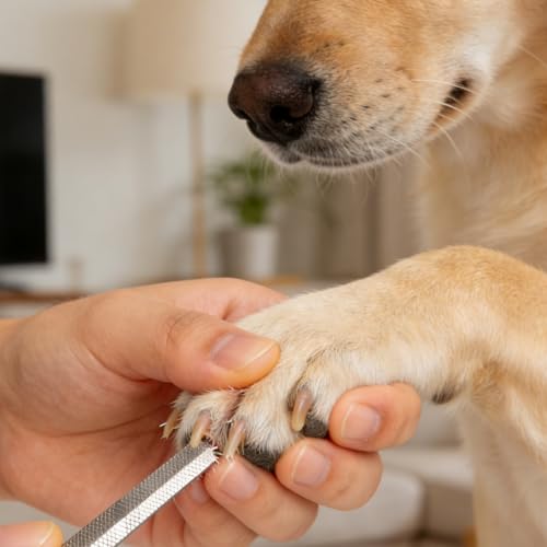 Qmagic Dog Nail Clipper, Professional Cat Nail Clipper with Safety Guard and Nail File Pet Clippers for Thick Nails, Dog Toenail Clippers for Large Dogs