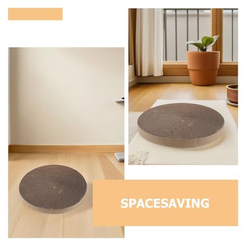 2pcs Cat Scratcher Replacement Pads Circular 34cm Corrugated Cardboard Insert for Cat Scratcher Bed Suitable for Pet Scratching Furniture Refill