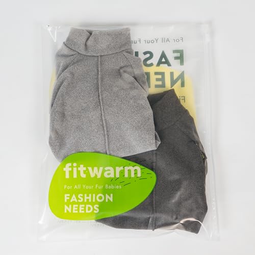 Fitwarm 2 Pack Lightweight Fleece Dog Pajamas, Warm Winter Clothes for Small Dogs Boy Girl, Cozy Pet Onesie with Feet, Dark Gray, Light Gray, Small - color: Gray, size: Small