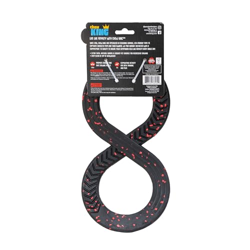 Chew King Supreme Durable Rubber Dog Ball for Aggressive Chewers, Heavy-Duty Chew Toy, Interactive Dog Toy for Training & Enrichment, Medium Supreme Infinity Tug - color: H) Infinity Ring