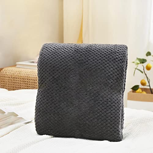 Comfortable Pet Throw Blanket Solid Color Supply Bed Mat for Dogs Kids Crate Cat, Gray