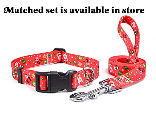 Christmas Dog Collar - Premium Adjustable Dog Collar for Small Medium Large Dogs (Christmas,XS) - color: Christmas, size: XS (Neck 7.9-11.8", Width 5/8")