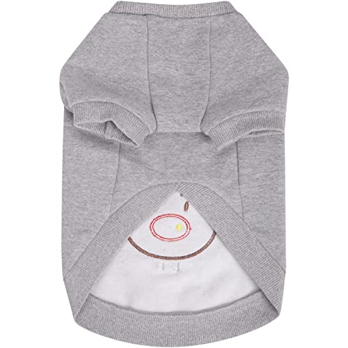 Blueberry Pet Soft & Comfy Ultimate All-Weather Christmas Reindeer French Terry Pullover Crewneck Dog Sweatshirt Jacket, Back Length 10", Pack of 1 Holiday Clothes for Dogs - color: Reindeer, size: 10 inch (Pack of 1)