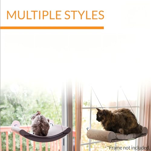 Wavy Window Cat Scratcher Cradle Refill, Durable Cardboard Kitty Sill Pad (Frame Not Included), Space-Saving,11"x 20"x 2"