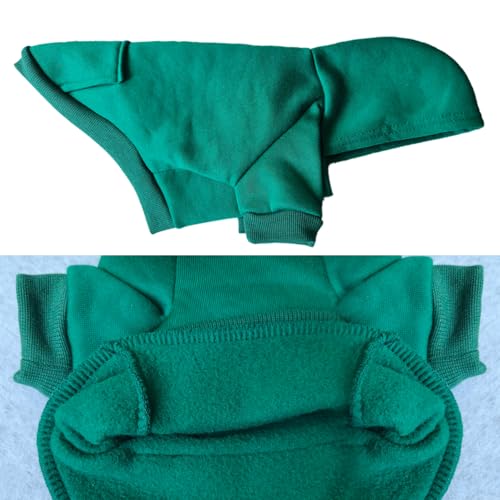 Jecikelon Winter Dog Hoodie Sweatshirts with Pockets Warm Dog Clothes for Small Dogs Chihuahua Coat Clothing Puppy Cat Custume (Green, XX-Small) - color: Green, size: XX-Small
