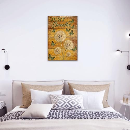 500 Pieces Jigsaw Puzzles for Adults, Just Breathe Dandelion Butterfly Art Puzzle, Stress Relief Concentration Training Brain Teaser Puzzle 20.4x15 Inch - color: Wooden Puzzle12, size: 500 Piece pcs