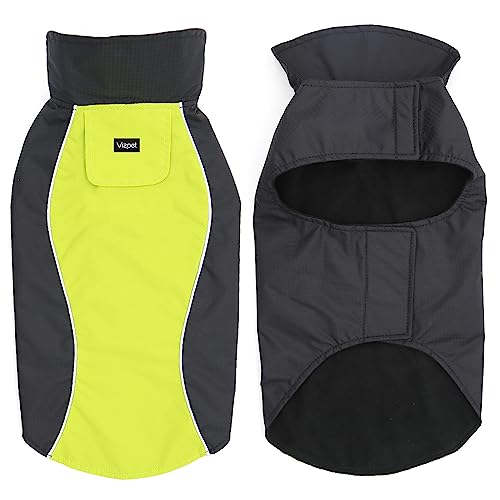 VIZPET Dog Raincoat Waterproof Lightweight & High Visibility Dog Coat Jacket for Small Medium Large Dogs (Green-XXXL) - size: Green-XXXL