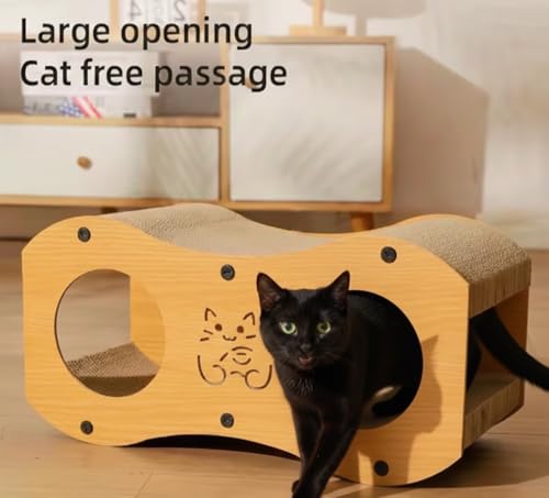 Cat Scratcher | Cardboard Cats Scratcher House | 23-Inch Cat Scratcher for Indoor Cats | Wavy Scratcher for Play, Scratch and Rest | Kitten Scratching Board Pad