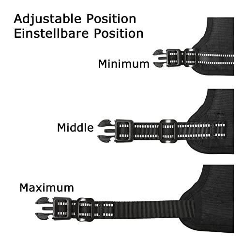 HEELE Dog Harness Dog Harness Small Dog No Pull Harness with Soft Handle Reflective Harness Adjustable, Black, S - color: Black, size: S